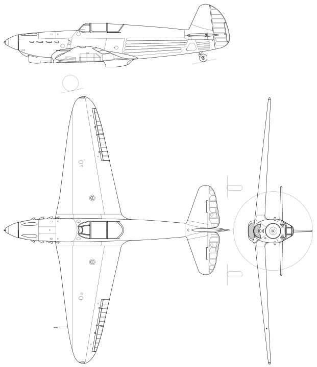 Макет самолета ЯК-1Б